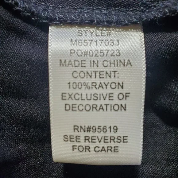 John Paul Richard Button Down Boho Bell Sleeve Overshirt w/Lace Black S - Picture 6 of 9